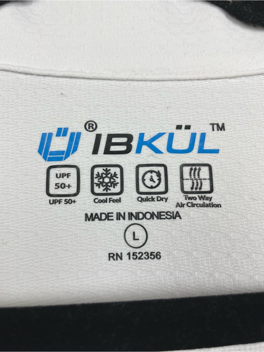 IBKUL Women's Large White Adjustable Long Sleeve Quarter Zip Polo Top UPF 50+ - Picture 3 of 15